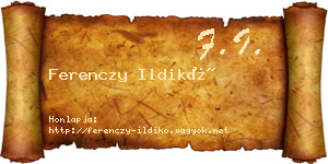 Ferenczy Ildikó névjegykártya