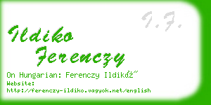 ildiko ferenczy business card